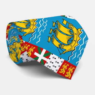 Cravate Drapeau de Saint-Pierre-et-Miquelon