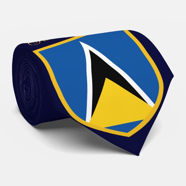 Cravate Drapeau de Sainte-Lucie (Roulé)