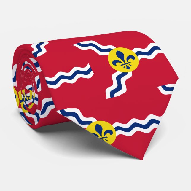 Cravate Drapeau de St Louis, Missouri (Roulé)