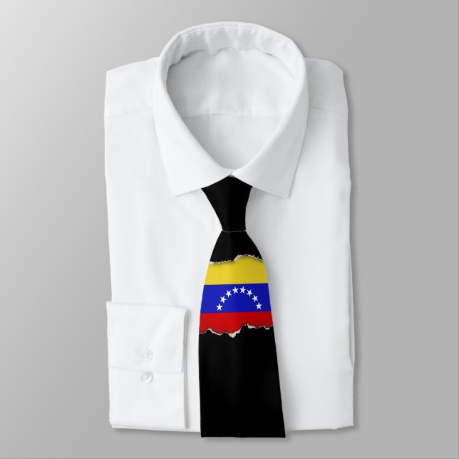 Cravate Drapeau de Venezuala (Attaché)