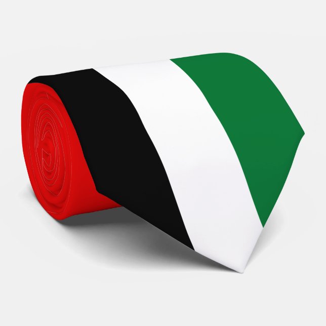 Cravate Drapeau des Émirats arabes unis (EAU) (Roulé)