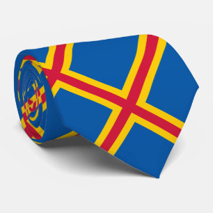Cravate Drapeau des îles Åland patriotiques