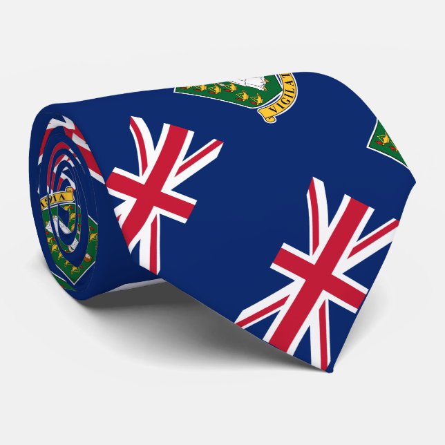 Cravate Drapeau des îles Vierges britanniques (Roulé)