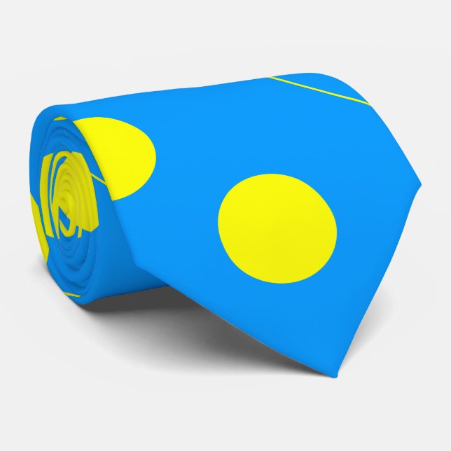 Cravate Drapeau des Palaos (Roulé)