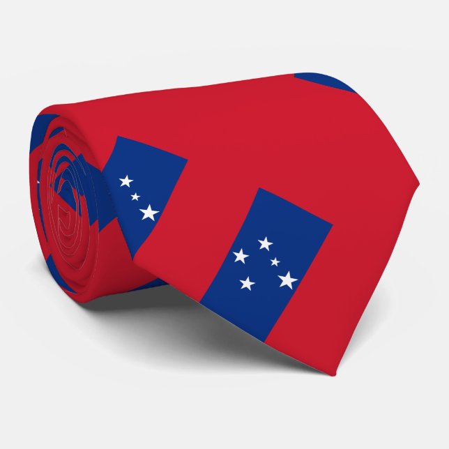 Cravate Drapeau des Samoa (Roulé)