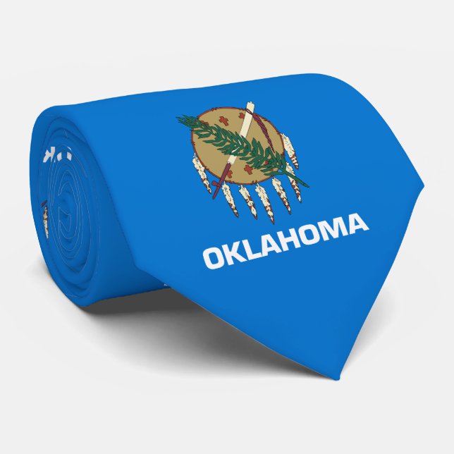 Cravate Drapeau d'État de l'Oklahoma (Roulé)