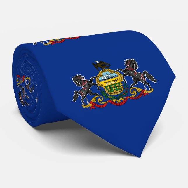 Cravate Drapeau d'État de Pennsylvanie (Roulé)