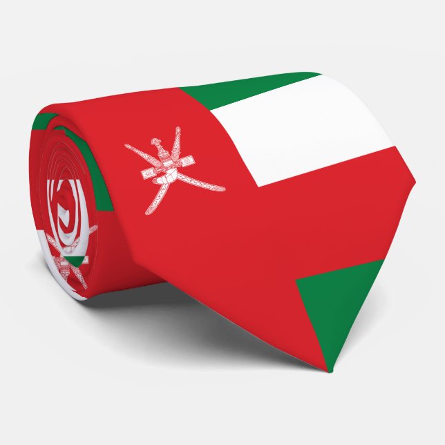 Cravate Drapeau d'Oman (Roulé)