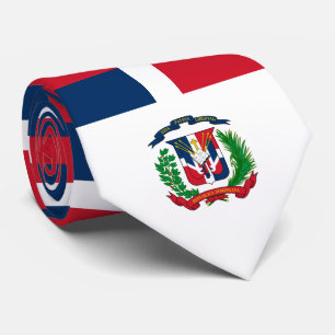 Cravate Drapeau dominicain & Armoiries, Dominicaine