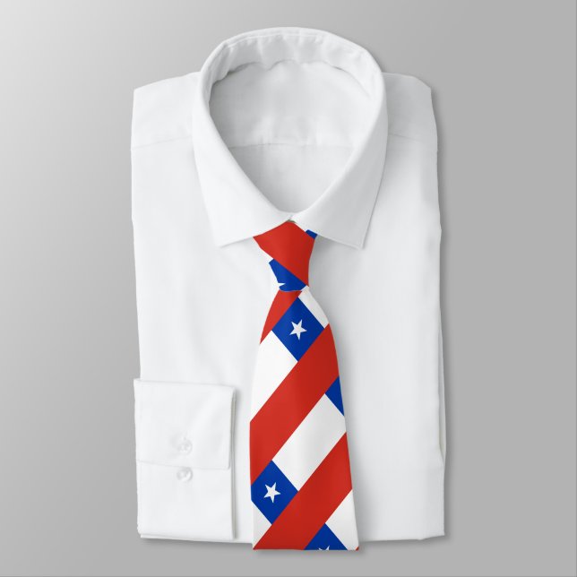 Cravate Drapeau du Chili (Attaché)