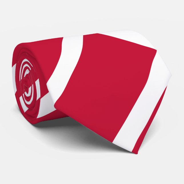 Cravate Drapeau du Danemark (Roulé)