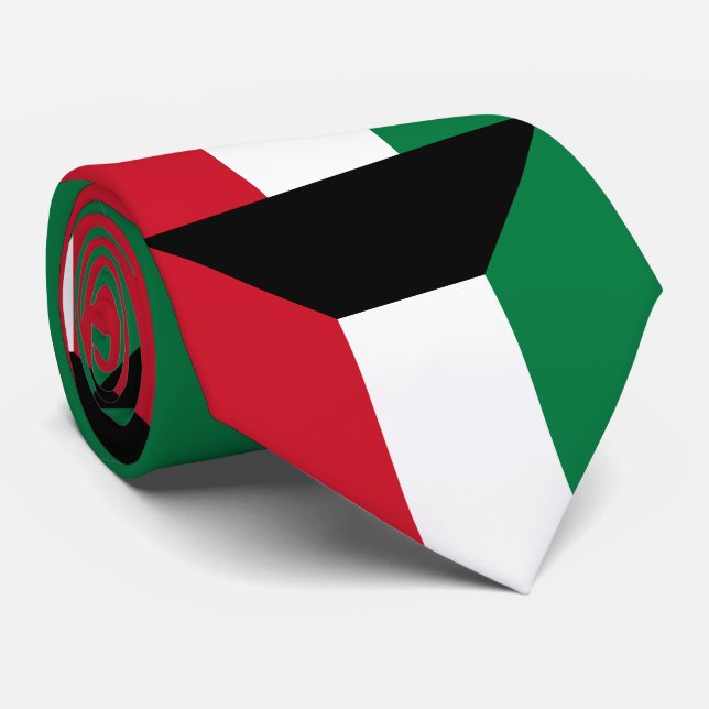 Cravate Drapeau du Koweït (Roulé)