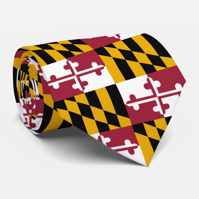 Cravate Drapeau du Maryland (Roulé)