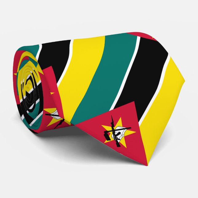 Cravate Drapeau du Mozambique (Roulé)
