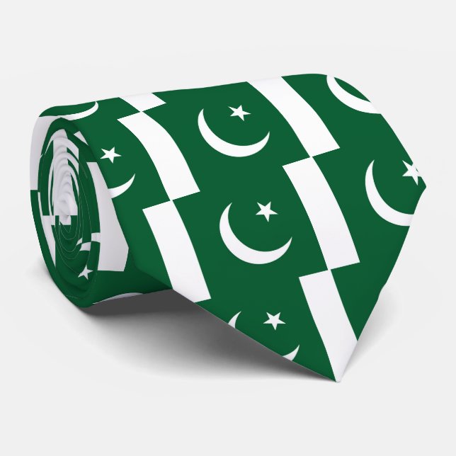Cravate Drapeau du Pakistan (Roulé)