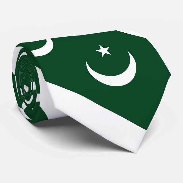Cravate Drapeau du Pakistan (Roulé)