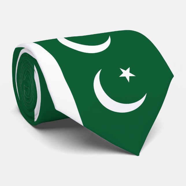 Cravate Drapeau du Pakistan (Roulé)