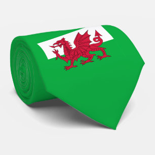 Cravate drapeau du pays de galles