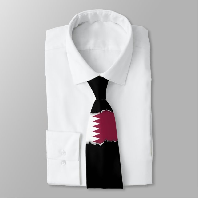 Cravate Drapeau du Qatar (Attaché)