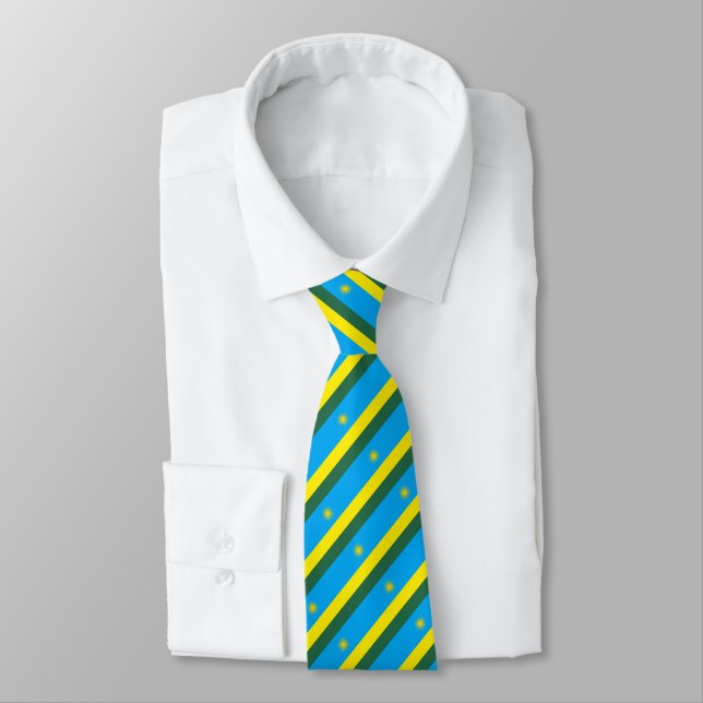 Cravate Drapeau du Rwanda (Attaché)