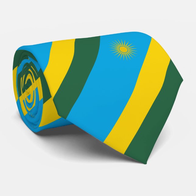 Cravate Drapeau du Rwanda (Roulé)