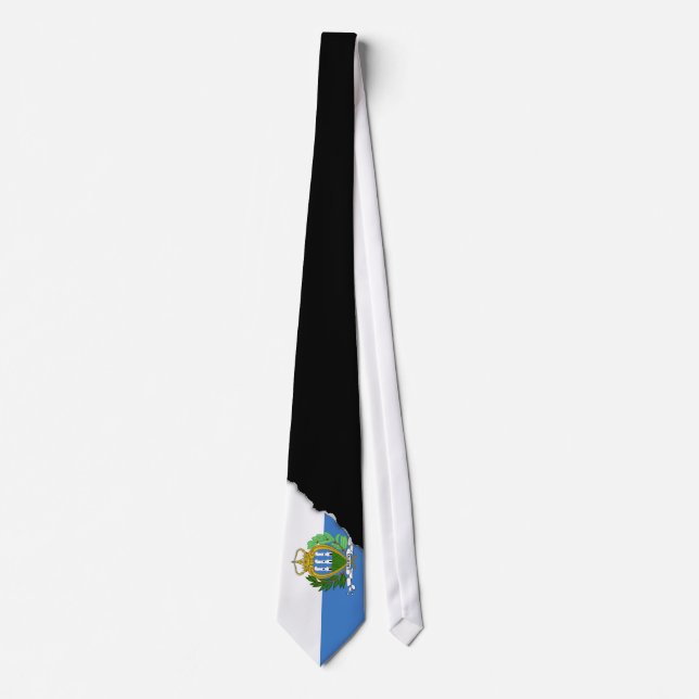 Cravate Drapeau du Saint-Marin (Devant)