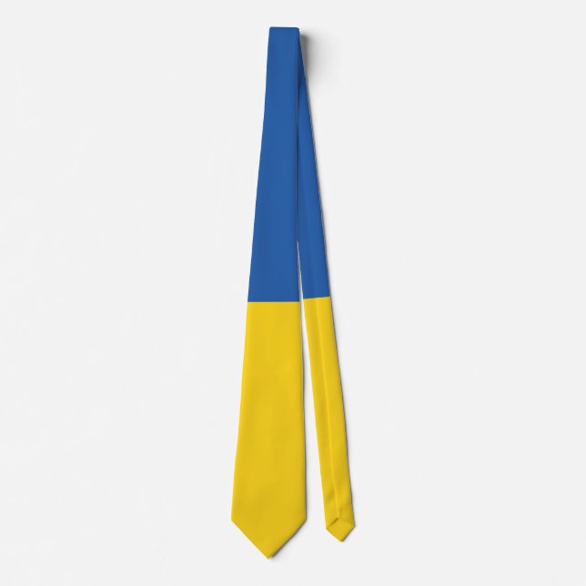 Cravate Drapeau d'Ukraine (Devant)