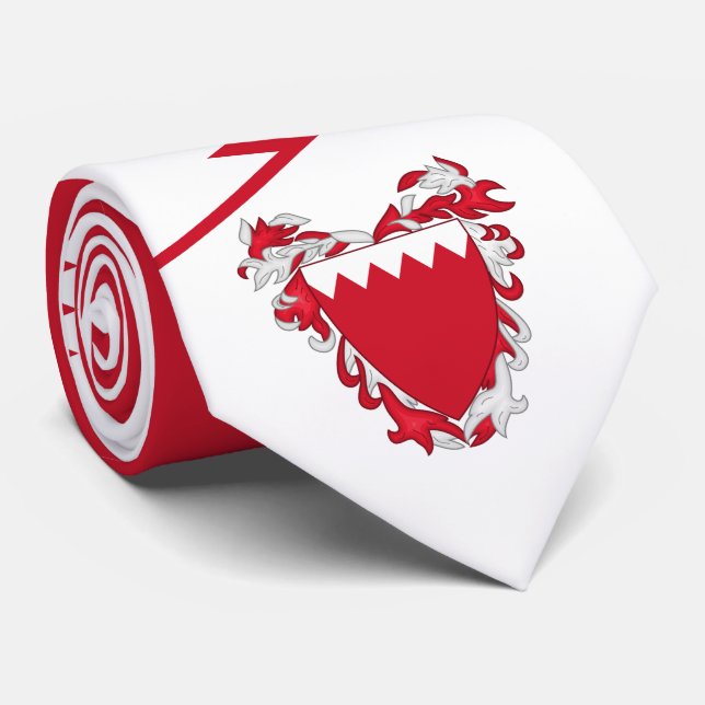 Cravate Drapeau et armoiries de Bahreïn, Drapeau de Bahreï (Roulé)