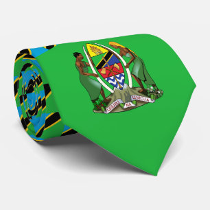 Cravate Drapeau et armoiries de Tanzanie