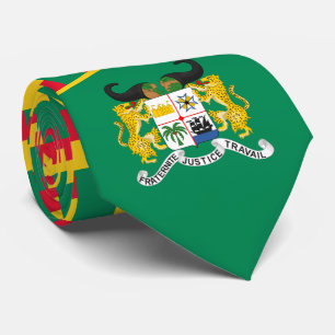 Cravate Drapeau et armoiries du Bénin