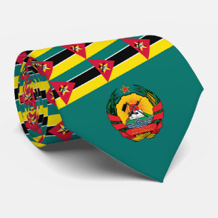 Cravate Drapeau et emblème du Mozambique
