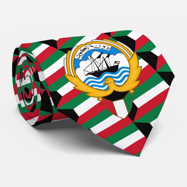 Cravate Drapeau et emblème koweïtiens, Drapeau du Koweït (Roulé)