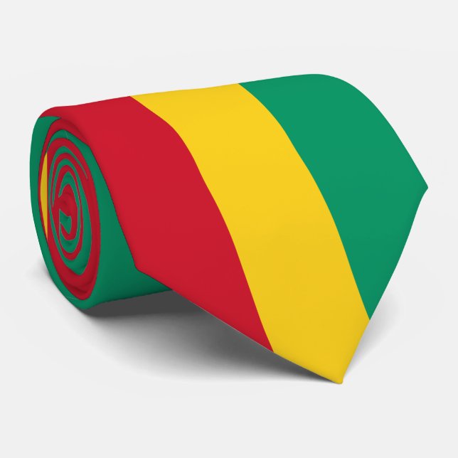 Cravate Drapeau Guinée (Roulé)