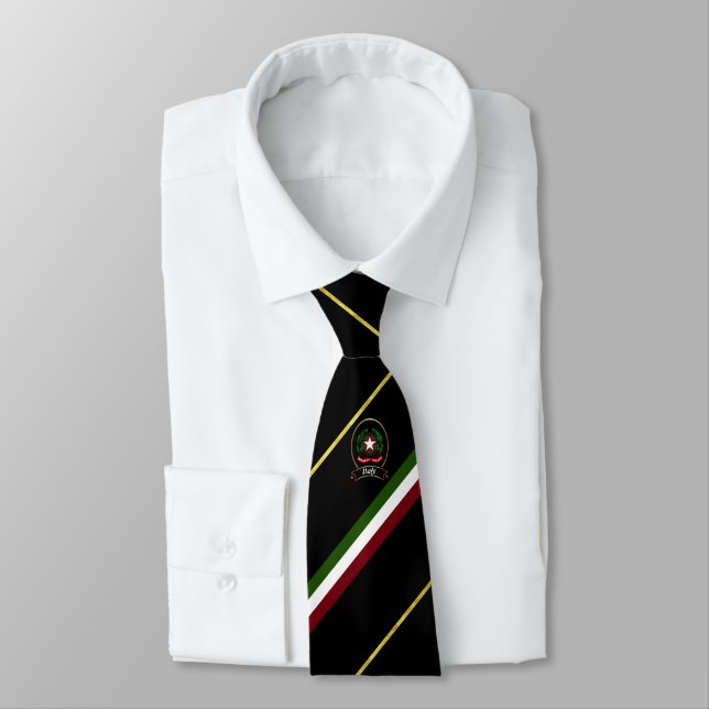 Cravate Drapeau italien de rayures (Attaché)