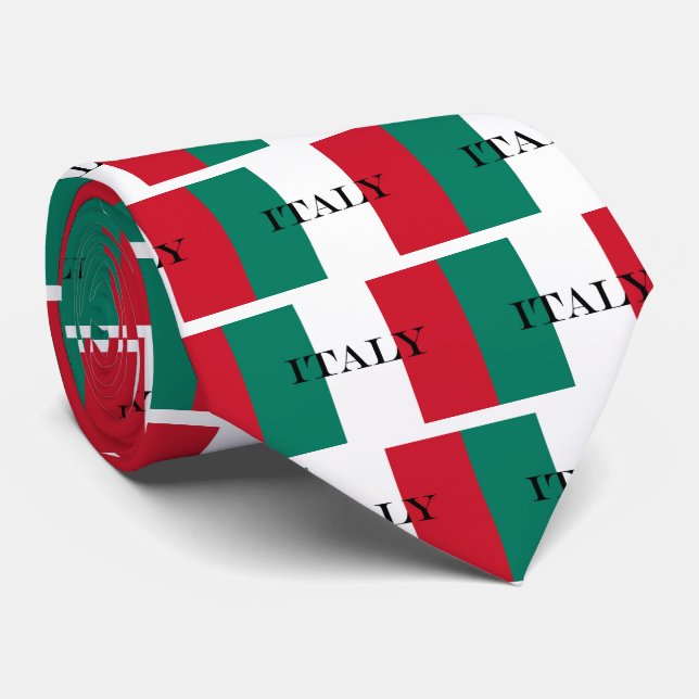 Cravate Drapeau italien Italia Il Tricolore (Roulé)