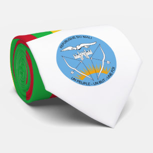 Cravate Drapeau malien et armoiries, Drapeau malien