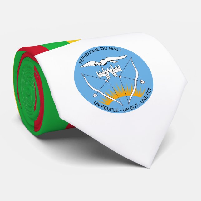 Cravate Drapeau malien et armoiries, Drapeau malien (Roulé)