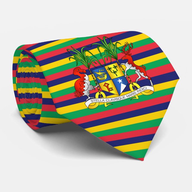 Cravate Drapeau mauricien et armoiries, Drapeau mauricien (Roulé)
