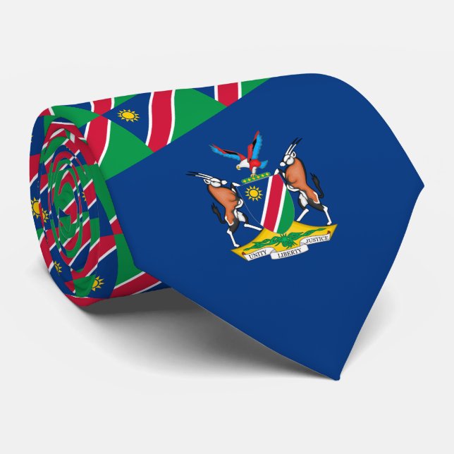 Cravate Drapeau namibien et armoiries, Drapeau de Namibie (Roulé)