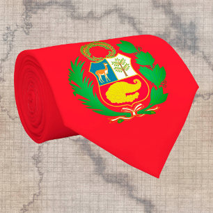 Cravate Drapeau péruvien & Pérou, emblème mode affaires