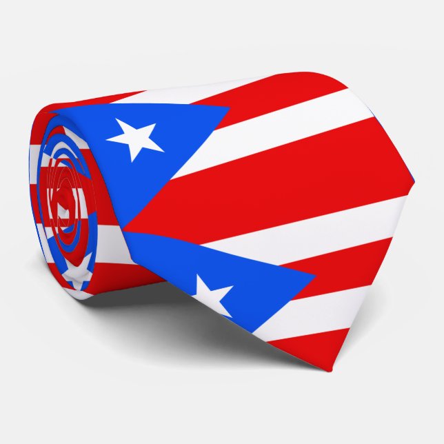 Cravate Drapeau Porto Rico (Roulé)