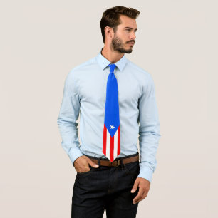 Cravate Drapeau Porto Rico stylisé