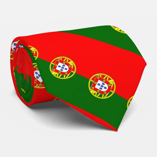 Cravate Drapeau Portugal (Roulé)