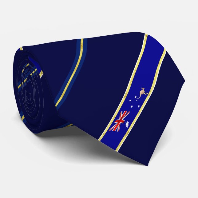 Cravate Drapeau rayé australien (Roulé)