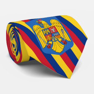 Cravate Drapeau roumain et armoiries, Drapeau roumain de R