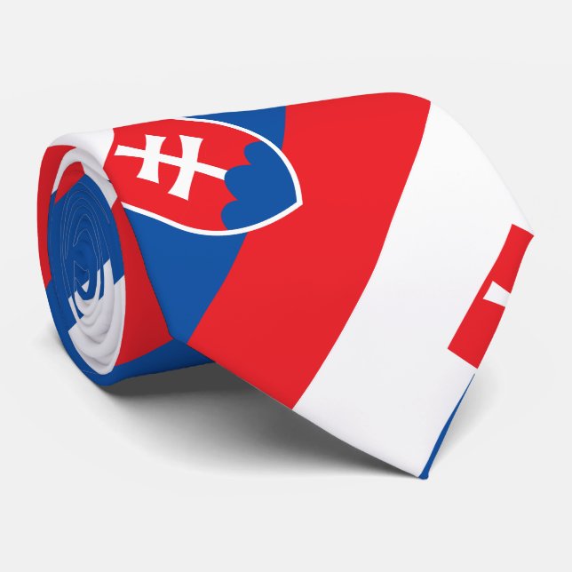 Cravate Drapeau Slovaquie (Roulé)