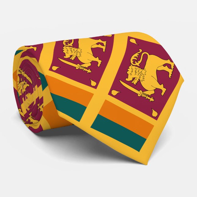 Cravate Drapeau Sri Lanka (Roulé)
