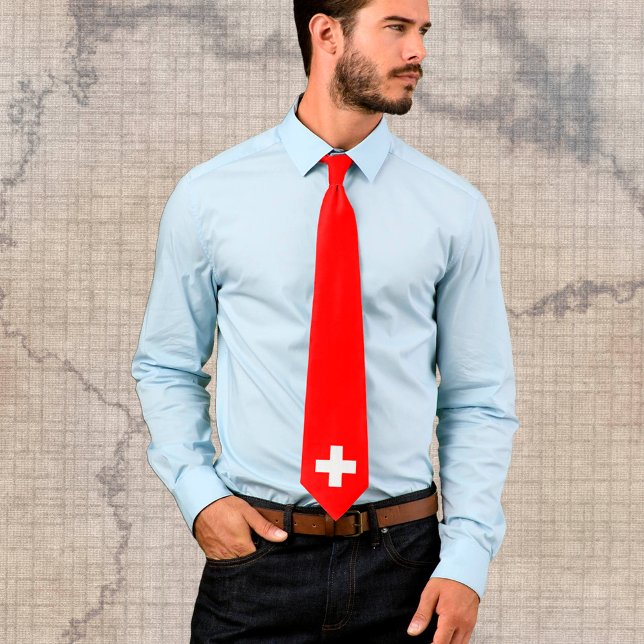 Cravate Drapeau suisse / Suisse business fashion (Créateur téléchargé)