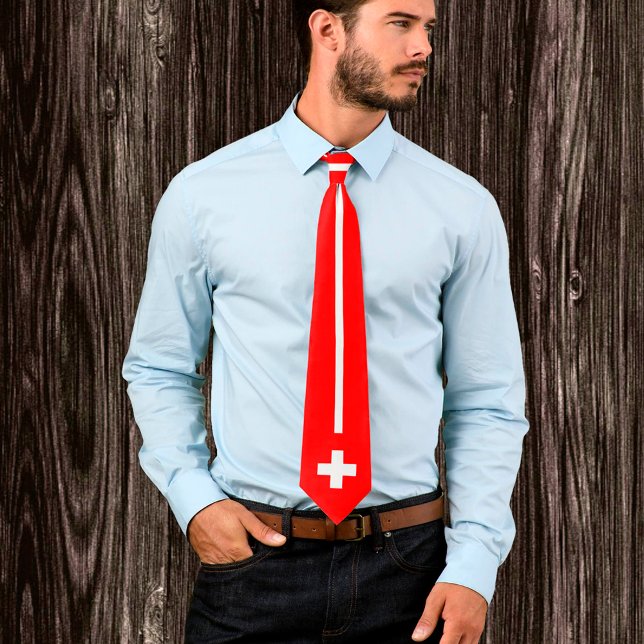 Cravate Drapeau suisse & Suisse business fashion (Créateur téléchargé)
