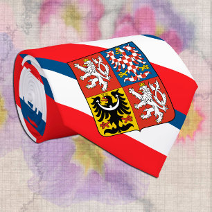 Cravate Drapeau tchèque & rayures de mode République tchèq
